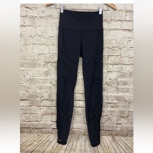 Lululemon Athletica Wunder Under Hi-Rise Tight Mesh 28" Black Leggings Size 4